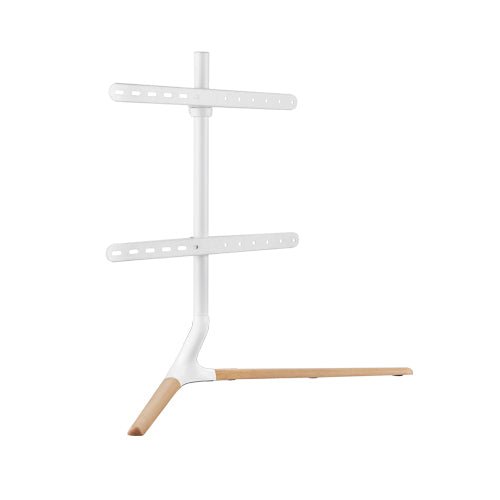 Brateck Modern Linear Tabletop TV Stand For 49'-70' TVs, Weight Capacity: 40kg - Matte White & Beech 970x350x765mm (LS)