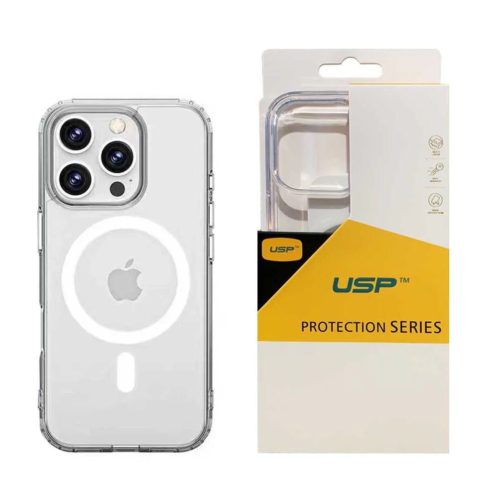 USP Apple iPhone Air (6.5') Clear Rock Shockproof Case with MagSafe - Ultra-Thin, Lightweight, Non-Slip, Strong And Durable Materials, 3 Year Warranty