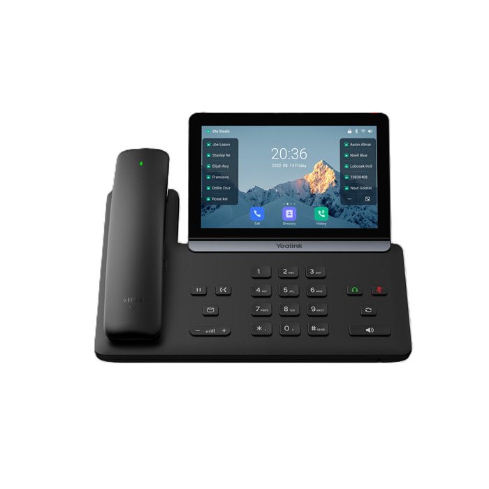 Yealink T88W SIP-T88W Pro IP Phone, 7' Touchscreen, Android 13, HD Voice, Bluetooth Handset, Wi-Fi 6, Dual USB, PoE