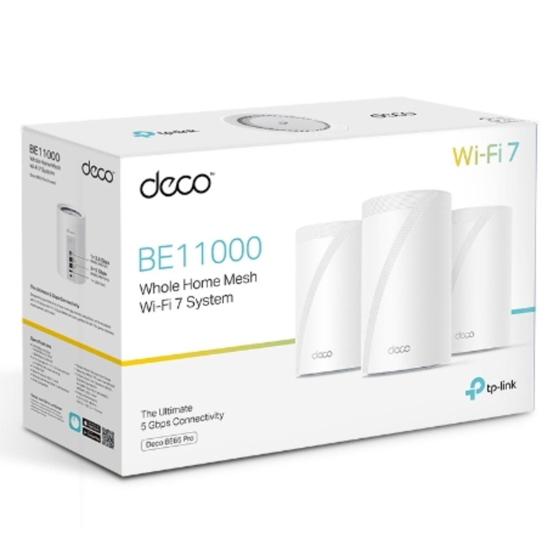 TP-Link Deco BE65 Pro (3-pack) BE11000 Whole Home Mesh WiFi 7 System