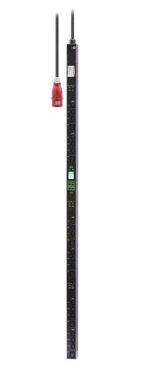APC C13 Easy Rack PDU, Switched Metered Outlet, 0U, 3 Phase, 22kW, 230V, 32A, (18) C13 and (6) C19 outlets, IEC60309 3P+N+PE