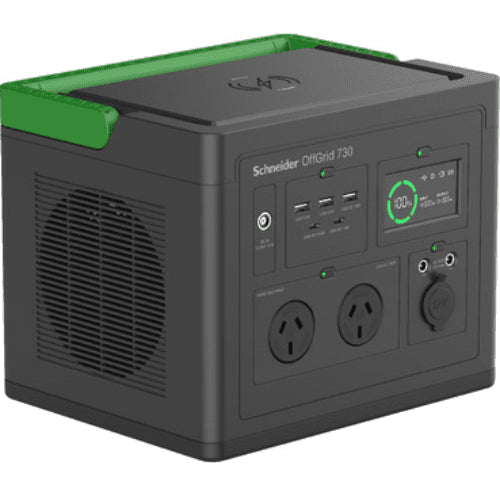 APC OffGrid Portable Power Station 730, 738Wh Lithium-ion, LCD, 2 AS3112 Australian outlets, Sinewave, 3 USB-A, 2 USB-C, Wireless Charger