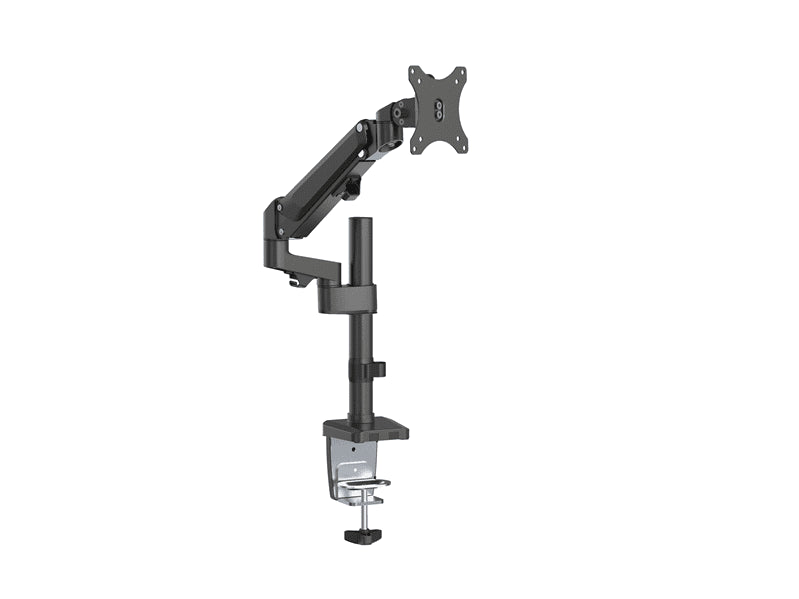 Brateck Single Monitor Heavy-Duty Aluminum Gas Spring Monitor Arm Fit Most 17' - 35' Monitors Up to12kg per screen VESA 75x75/100x100 （LS）