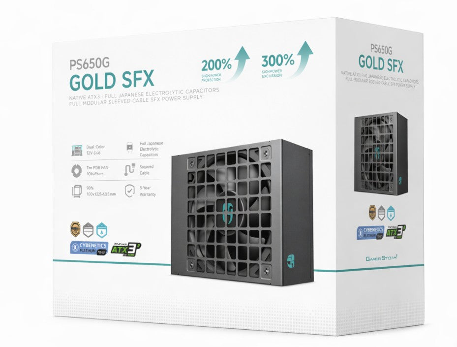 DEEPCOOL PS650G PPLP Gold, Fluid Dynamic Bearing PSD-PS650G