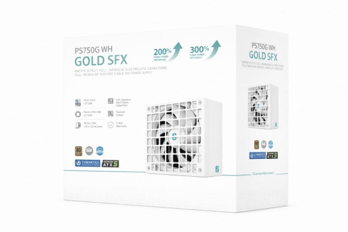 DEEPCOOL PS750G PPLP Gold, Fluid Dynamic Bearing PSD-PS750G-WH