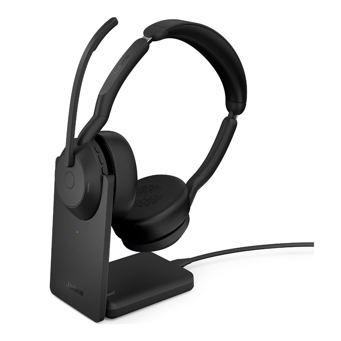 Jabra Evolve2 55, USB C, MS Teams, Stereo, Stand, Active Noise Cancellation, Link 380 Bluetooth® Adapter ,30m Wireless Range, 18 Hours Battery Life