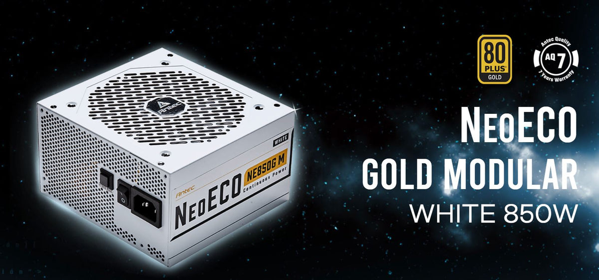 Antec LLC (LS)Antec NE 850w 80+ Gold, Fully-Modular, LLC DC, White 1x EPS 8PIN, 120mm Silent Fan, Japanese Caps, ATX Power