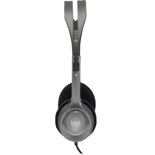 (LS) Logitech H110 Stereo Headset Over-the-head Headphones 3.5mm Versatile Adjustable Microphone for PC Mac