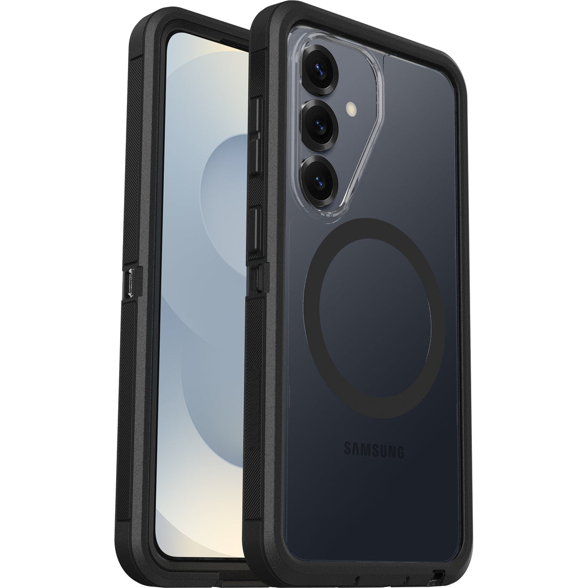 OtterBox Defender Pro XT Clear Samsung Galaxy S26 5G (6.3') Case Dark Side (Clear/Black) - (77-99898), DROP+ 7X Military Standard, 7 Years Warranty