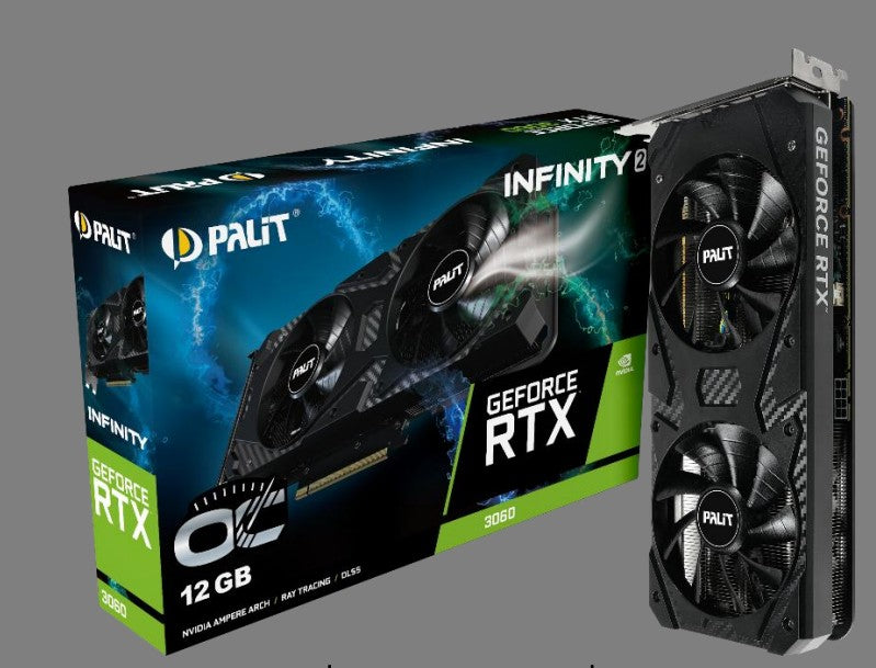Palit RTX3060 RTX3060 INFINITY 2 OC 12GB GDDR6 192bit 3-DP HDMI -NE63060U19K9-PG190L VCPA-RTX3060-INFNTY2-O12G