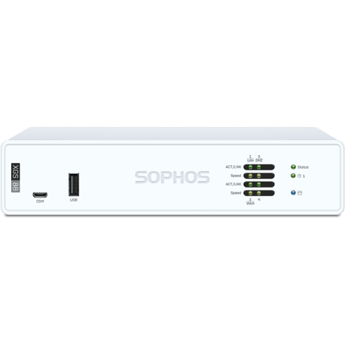 Sophos XGS 88 Security Firewall Appliance, Desktop, FW 9.9G, TP 2.0G, VPN 6.0G, 4x2.5GbE.