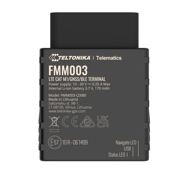 Teltonika FMM003 FMM003 LTE CAT M1 Tracker with Advanced OBD OEM Data Reading for Global Coverage NHT-FMM003