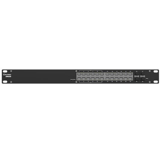 Teltonika SWM280 PoE+ Managed Switch, 24 x ETH ports, 10/100/1000 Mbps,12 PoE+ ports with up to 30W per port, 2 year free RMS License.