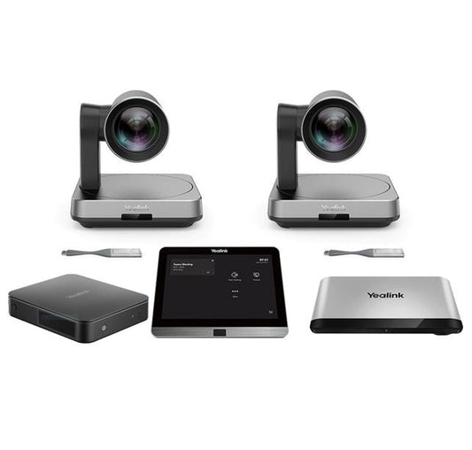 Yealink MVC940 Windows based MTR, MCore Pro, AVHub, 8' Touch Screen, 2x UVC84 12x Optical Zoom Camera, 2x WPP20, No Audio Devices Included