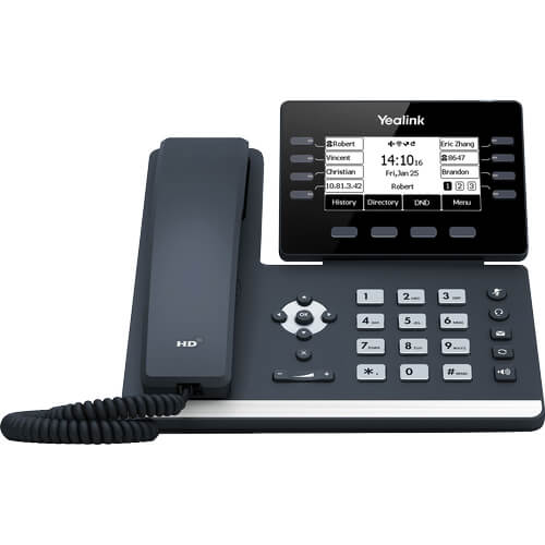 Yealink T53W SIP-T53W, 12 Line IP HD Phone, 3.7' 360 x 160 greyscale screen, HD voice, Dual Gig Ports, Built in Bluetooth