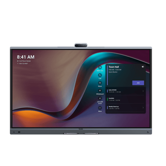 YealinkMB75Pro-A02 75'' MeetingBoard Microsoft Teams on Android, Triple-eye Camera System (3*50MP), Floorstand & Wallmount not included, Android 13.